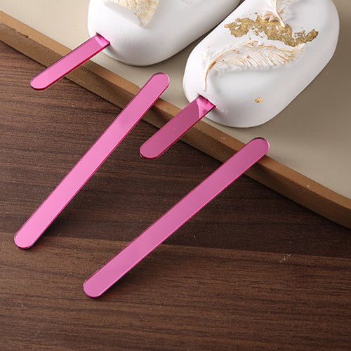 Mirrored Popsicle Sticks Silver 24CT 