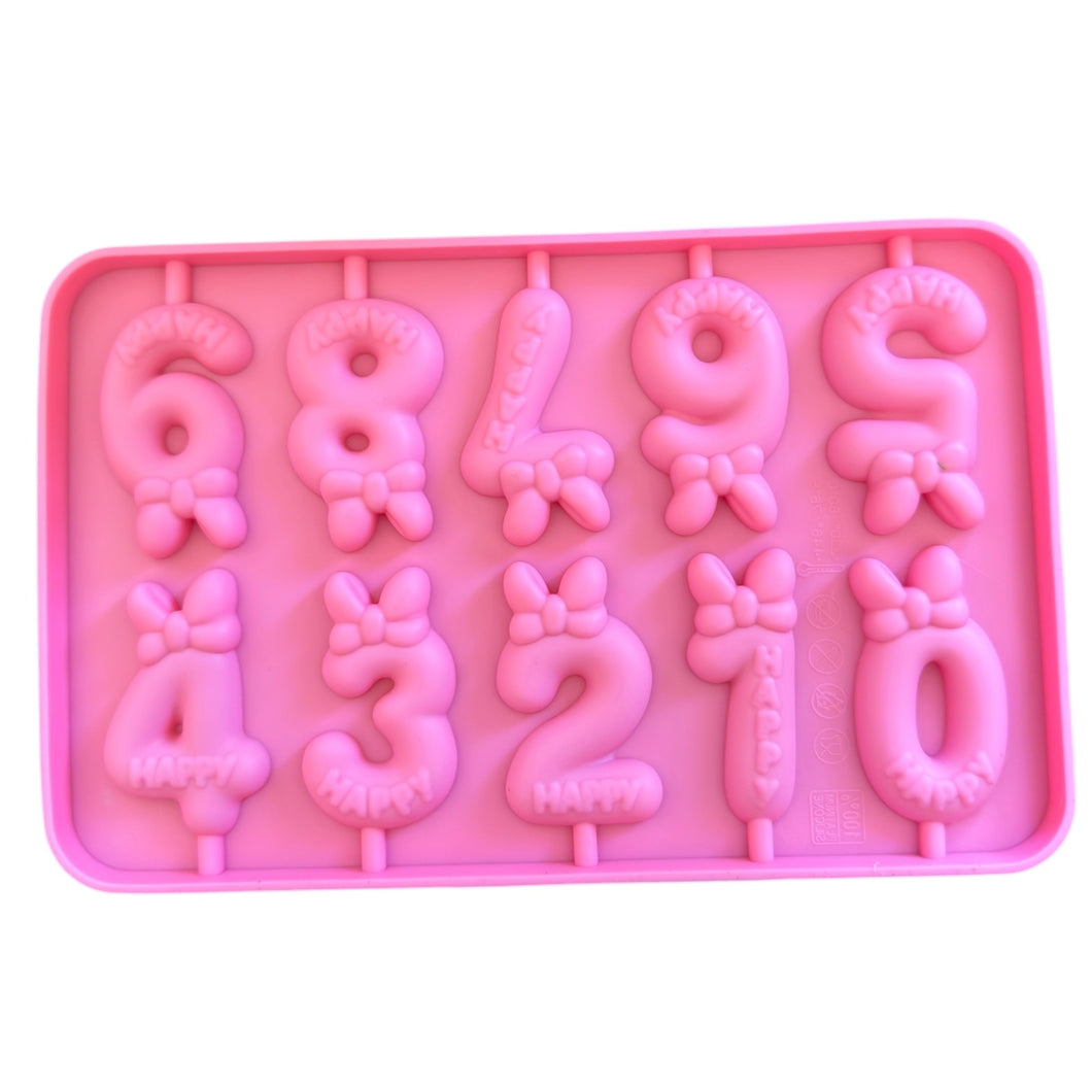 Bubble Numbers Chocolate Mold