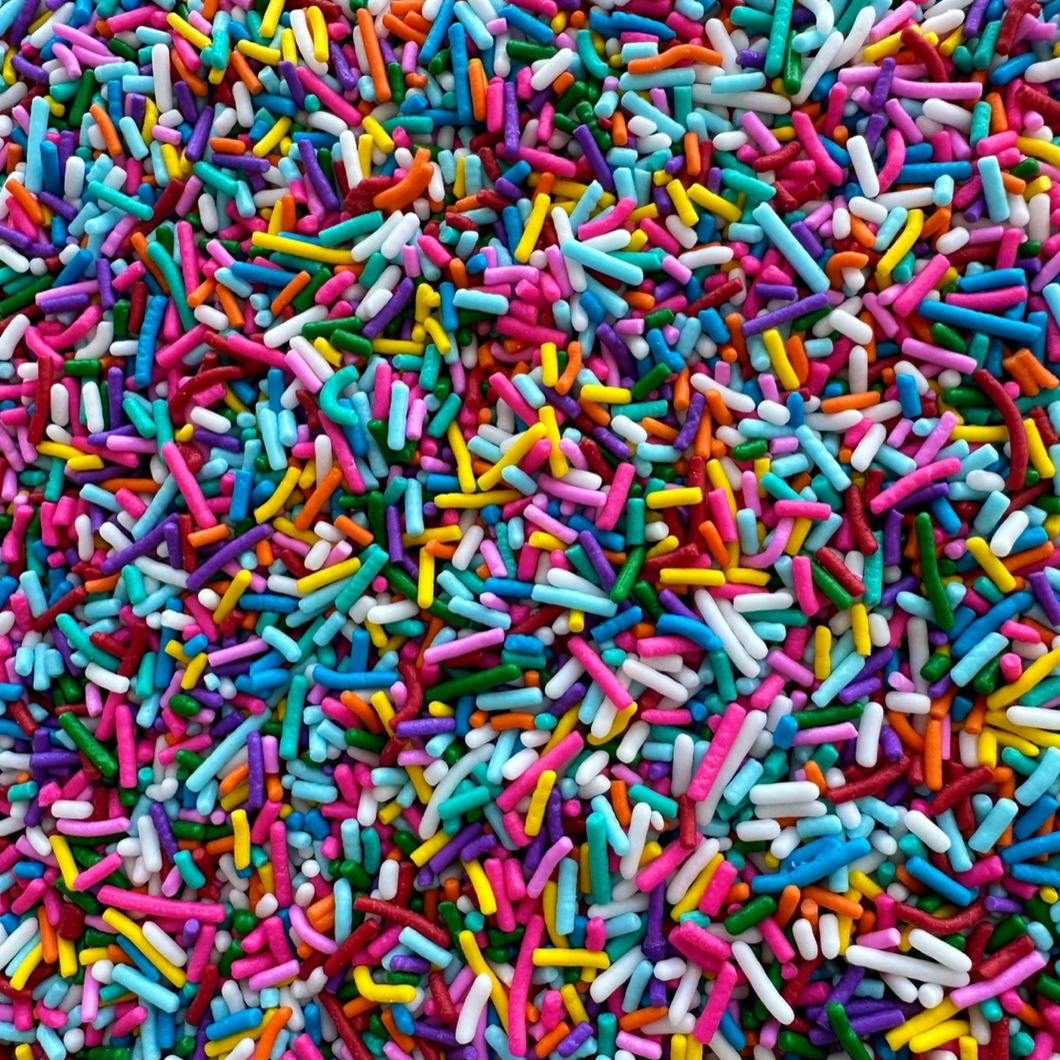 RAINBOW SPRINKLES (VEGAN) (3.2oz, 4oz Volume)