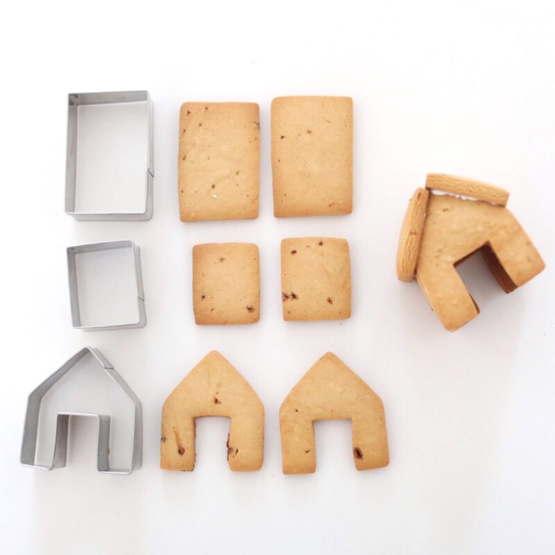 Micro Gingerbread House Mug Topper Cutter Set 3pcs - Bread Stamps