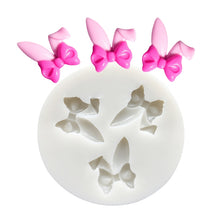 Load image into Gallery viewer, 3 Small Bunny Ears w/ Bows (7/8&quot; tall)
